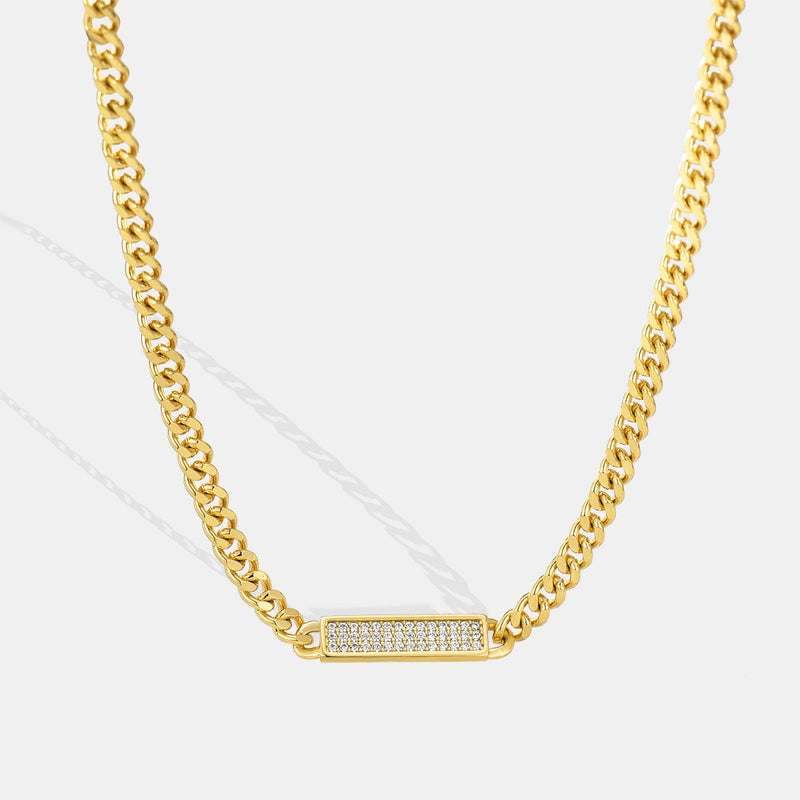 GOLD PLATED SHORT CHAIN NECKLACE
