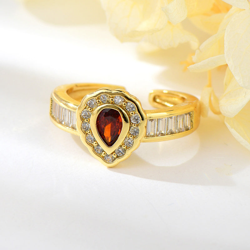 RED ADJUSTABLE RING