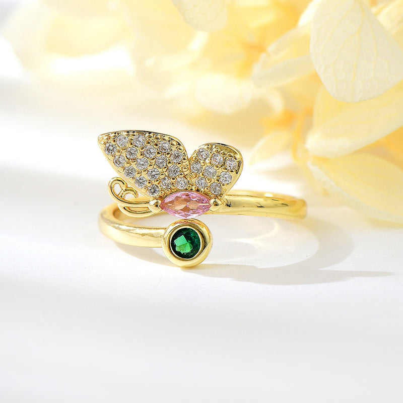 BUTTERFLY ADJUSTABLE RING