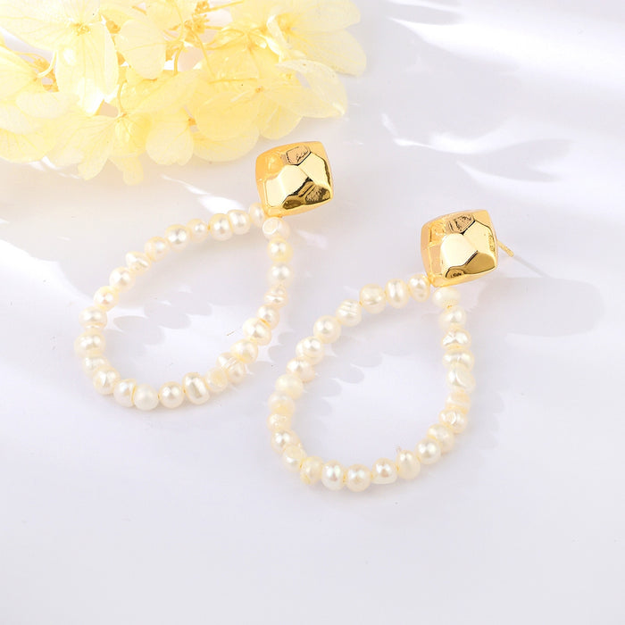 CLASSIC WHITE DANGLE EARRINGS