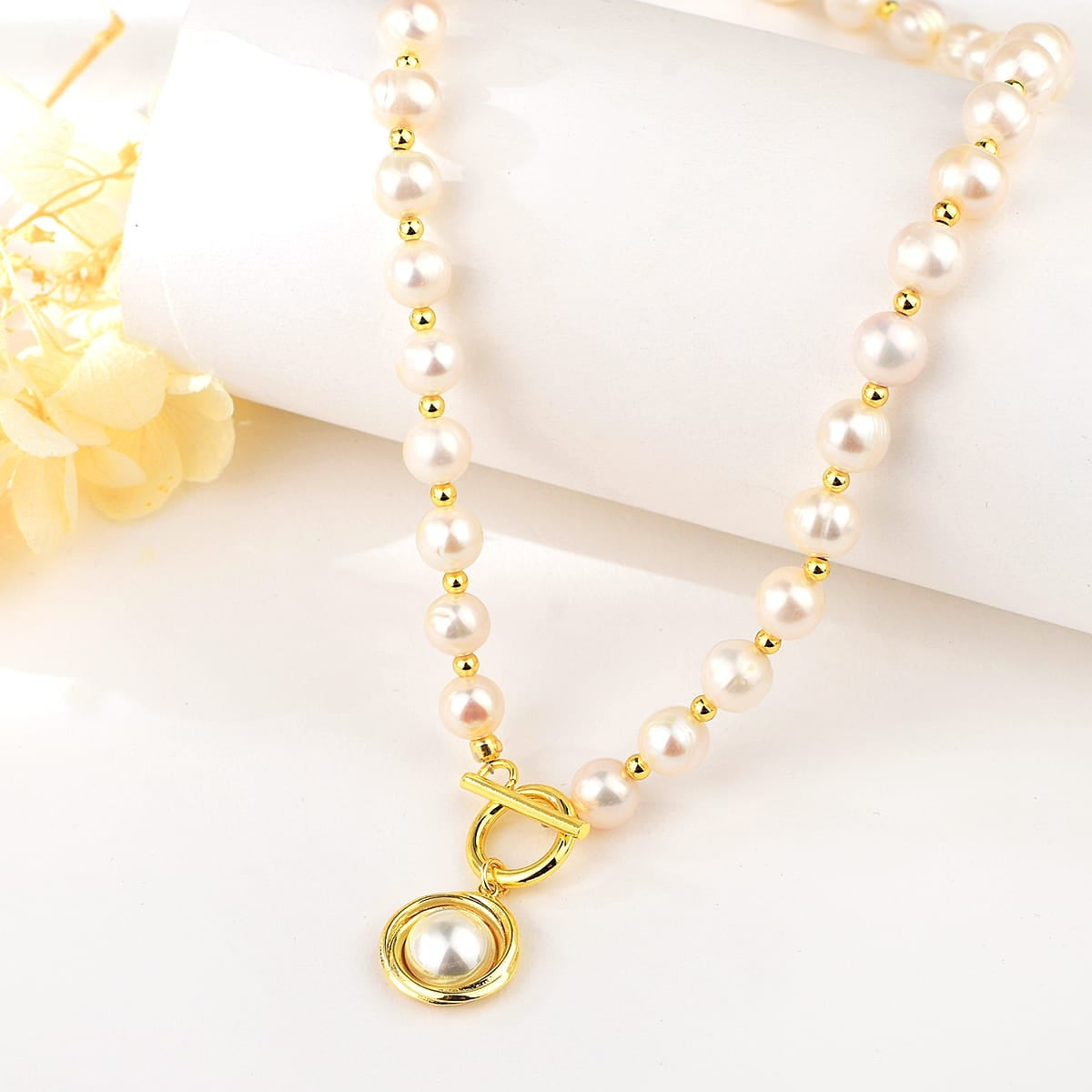 CLASSIC FRESH WATER PEARL PENDANT NECKLACE