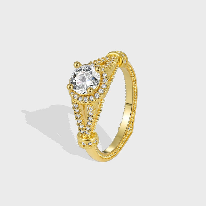 WHITE GOLD PLATED FASHION RING