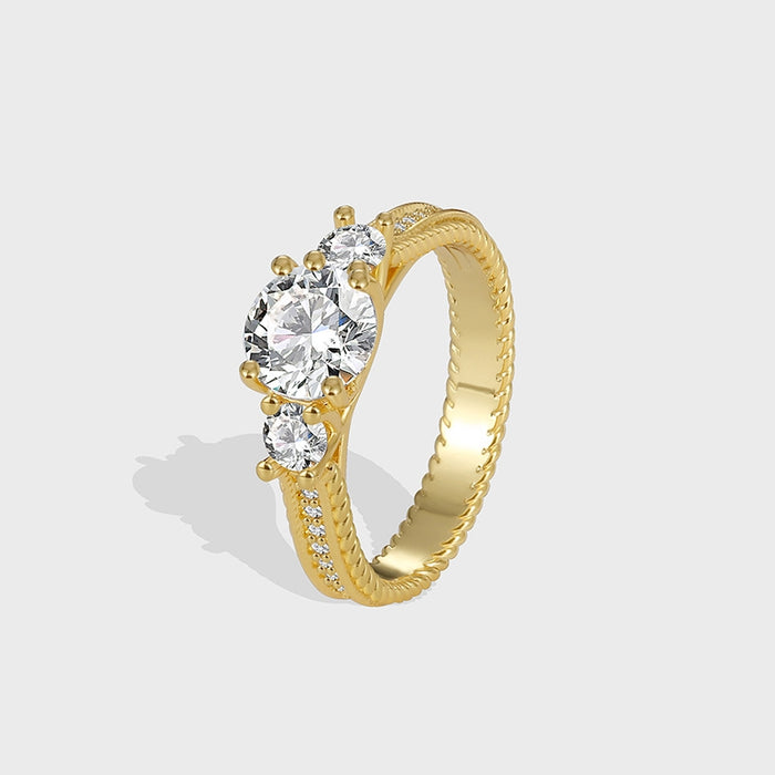 WHITE CUBIC ZIRCONIA FASHION RING