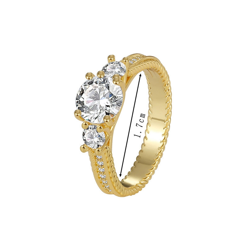 WHITE CUBIC ZIRCONIA FASHION RING
