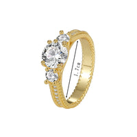 WHITE CUBIC ZIRCONIA FASHION RING
