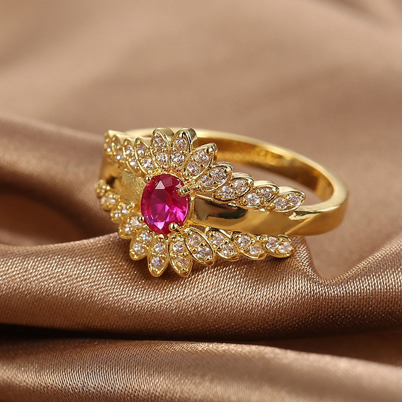 EYE-CATCHING RED FASHION RING