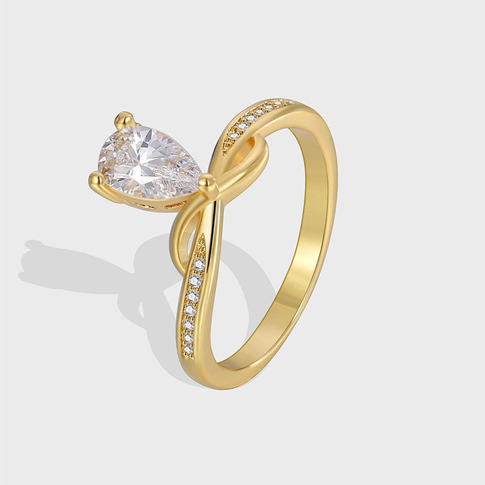 GOLD PLATED IRREGULAR FASHION RING