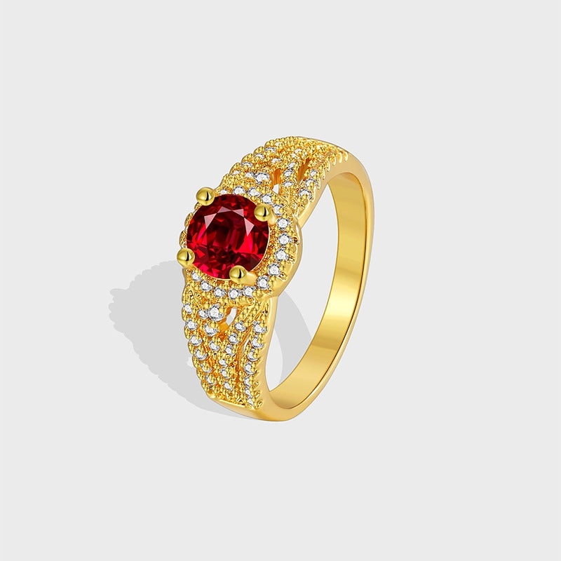 RED FASHION RING