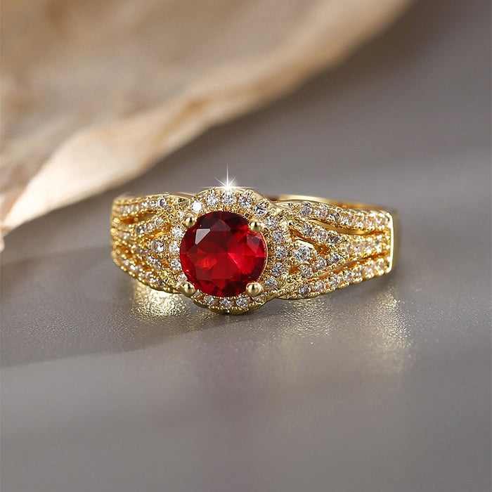 RED FASHION RING
