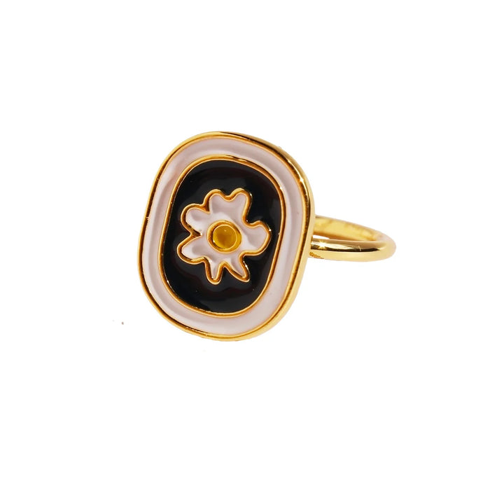 TRENDY ENAMEL RING