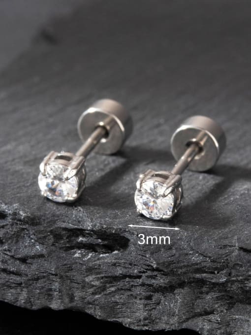 REFINED STEEL STUD EARRINGS