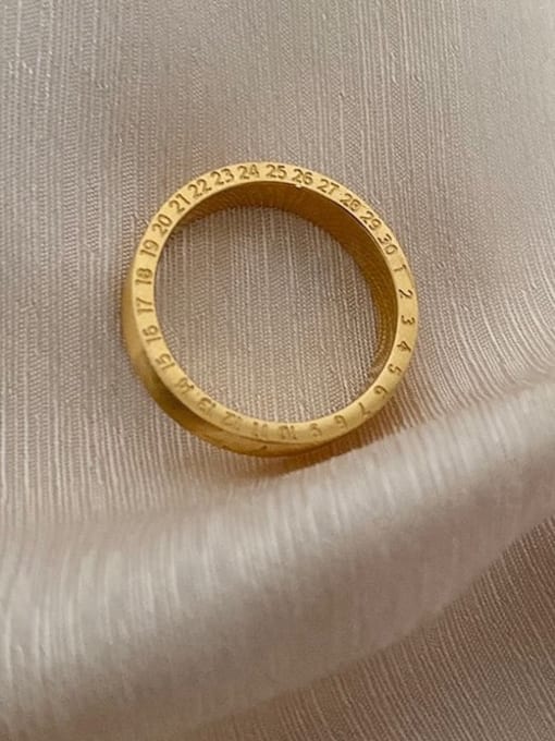 TITANIUM STEEL GOLDEN HEART RING