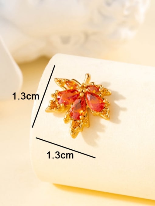 BRIGHT GOLD PLATED ORANGE LEAF