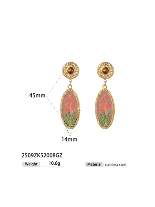 SOPHISTICATED LONG FLOWERY EARRINGS