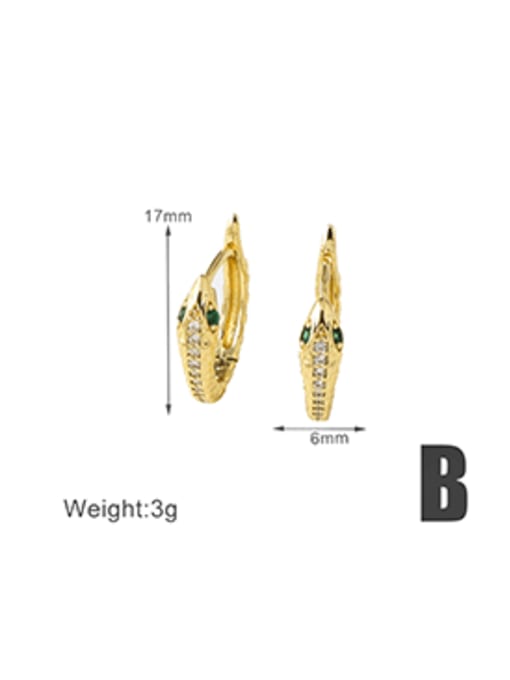 FINE SNAKE ZIRCONIA EARRINGS