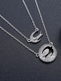 WHITE GOLDEN BIRDS NECKLACE