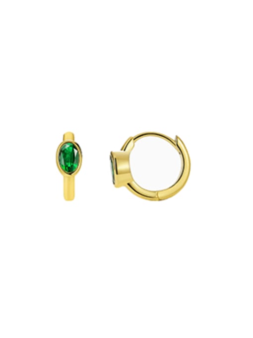 MINIMALIST GREEN ZIRCONIA EARRINGS