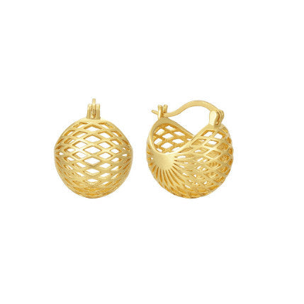 HOLLOW BALL EARRINGS