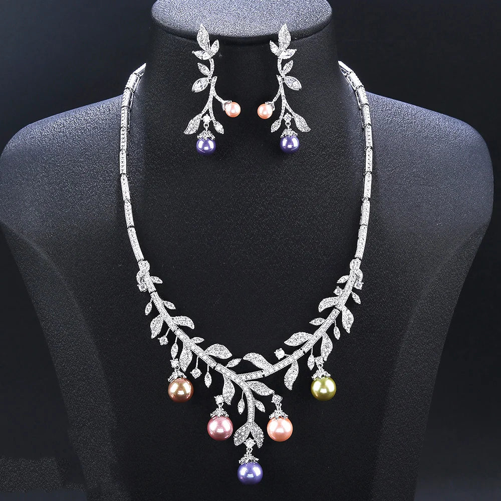 Pearl Zircon Set