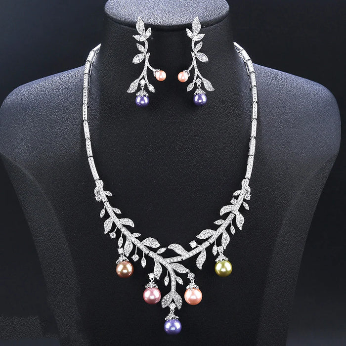Pearl Zircon Set