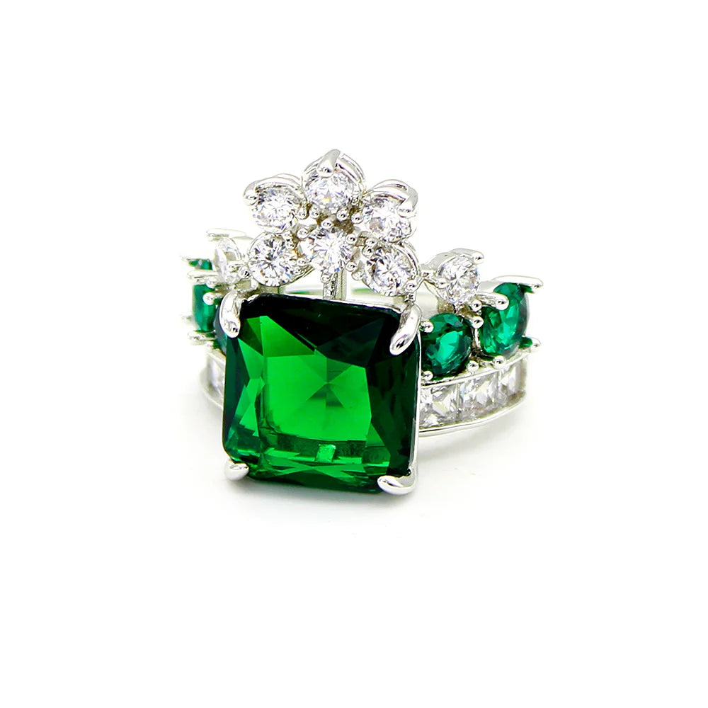 GREEN SQUARE RING