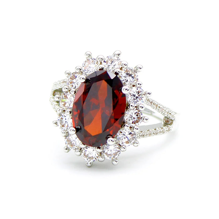 RED LUXURY ZIRCON RING