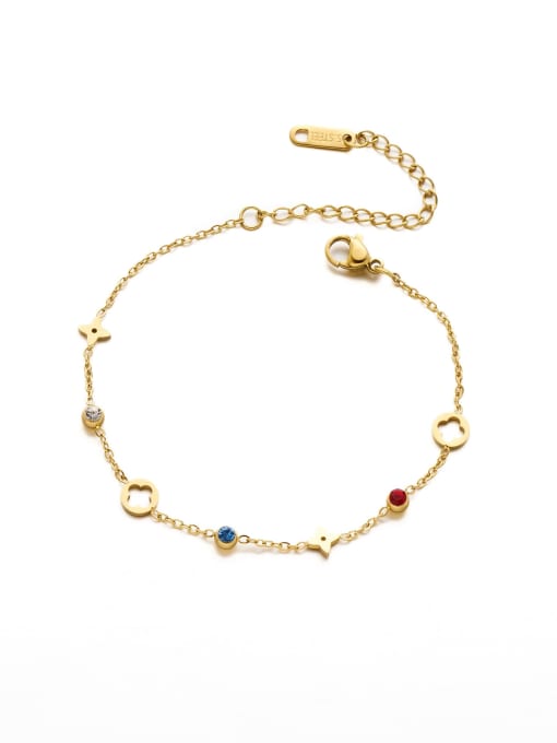 CUTE GOLDEN RHINESTONE ANKLE BRACELET