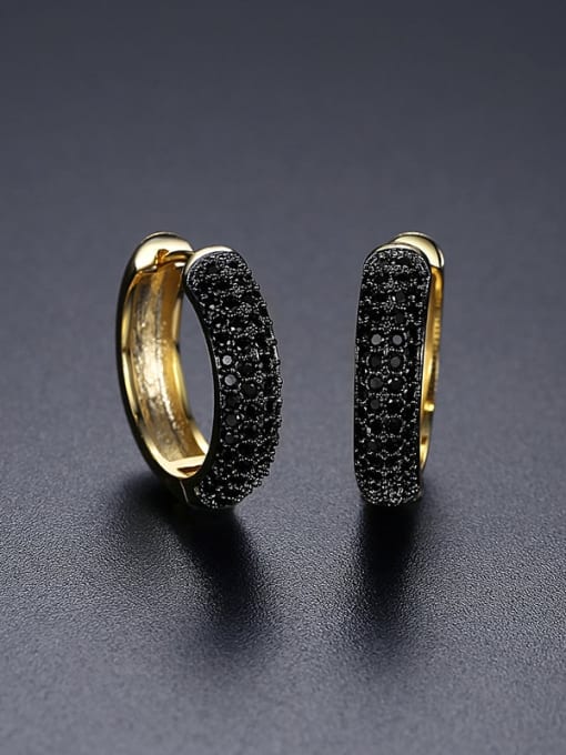 EXQUISITE BLACK ZIRCONIA EARRINGS