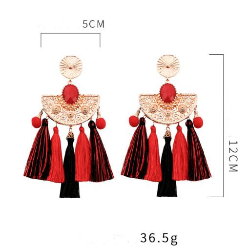 HAND-WOVEN DROP EARRING