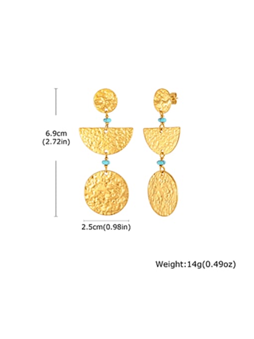 UNIQUE LONG GOLDEN STAINLESS STEEL EARRINGS