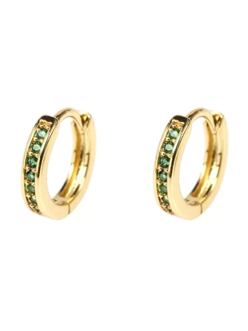 MINIMALIST GREEN STONE GOLDEN EARRINGS