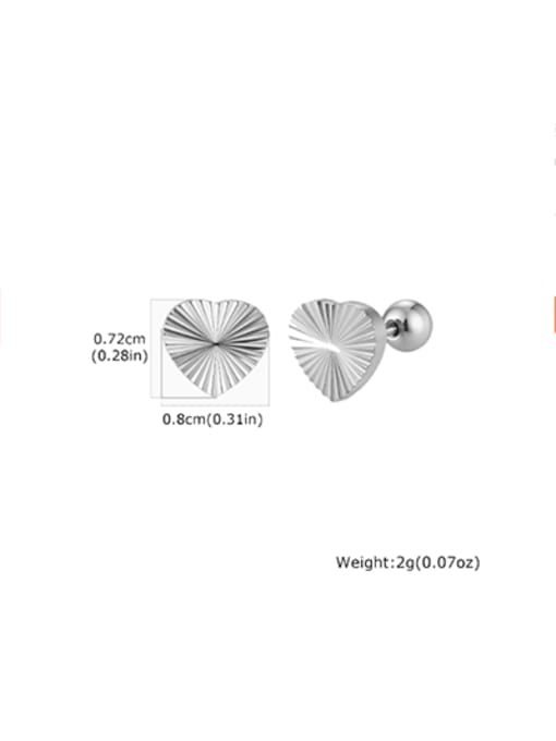 HEART SHAPED STEEL EARRINGS