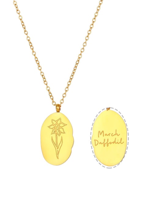 March Flower Necklace