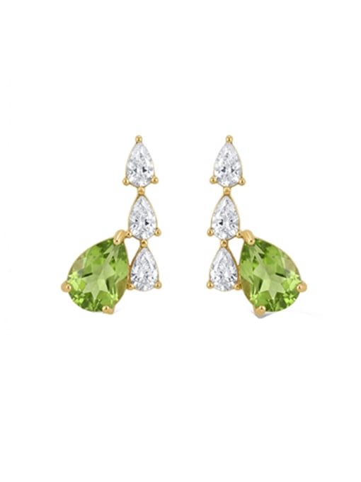 GREEN DROP ZIRCONIA EARRINGS