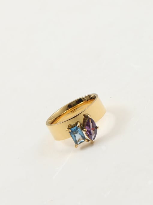 MULTI-COLORED TITANIUM STEEL BAND RING