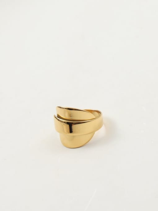 MINIMALIST GOLDEN TITANIUM STEEL RING