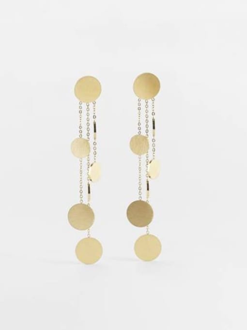 STEEL LONG ROUND EARRINGS
