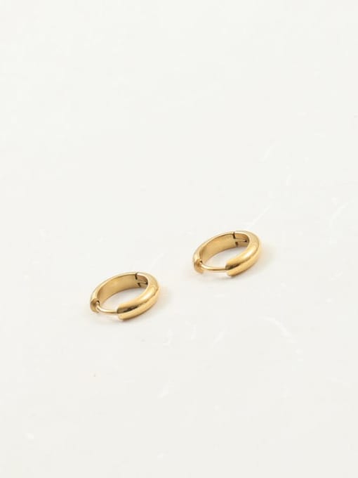 SIMPLE GOLDEN TITANIUM STEEL EARRINGS