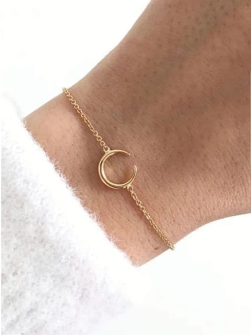 TITANIUM STEEL GOLDEN MOON BRACELET
