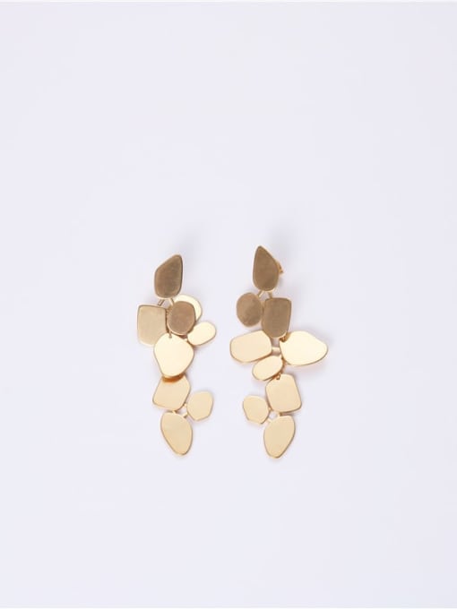 FLOWING LONG GOLDEN EARRINGS
