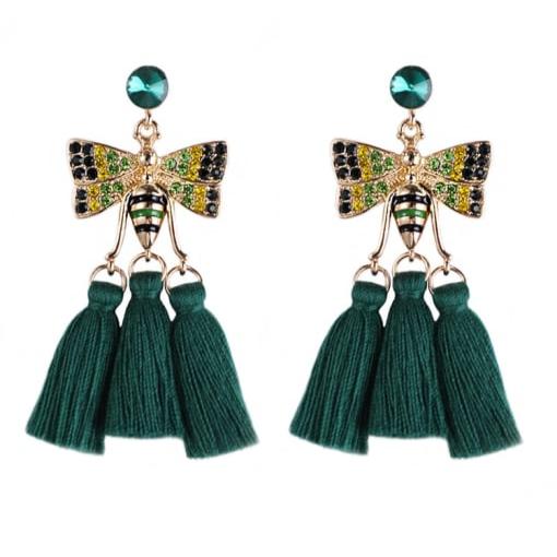 HAND-WOVEN DROP EARRING