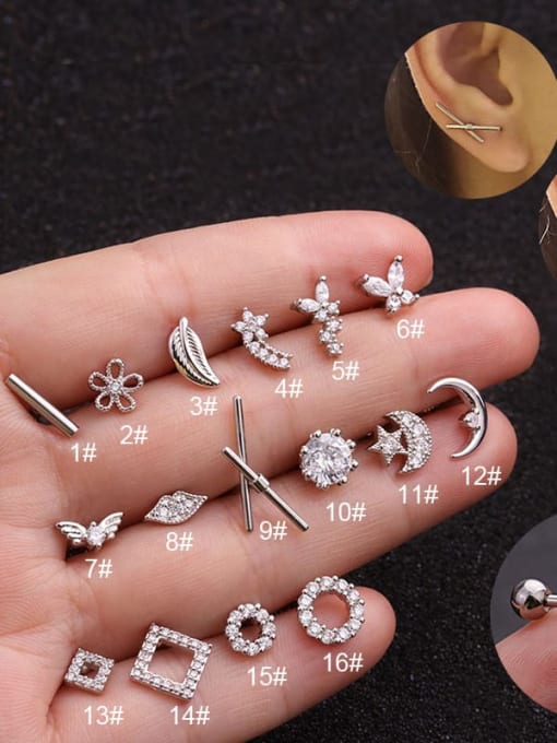 PLATINUM WINGS SINGLE EARRING 7#