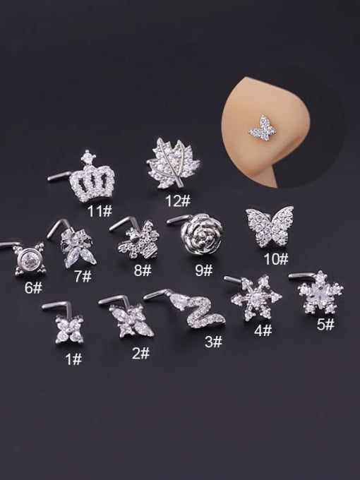 STEEL BUTTERFLY NOSE STUD