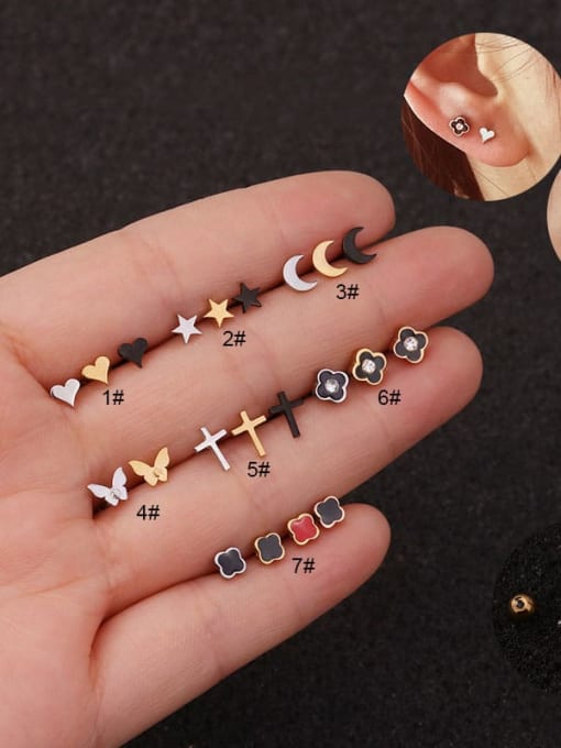 SIMPLE GOLDEN STAR EARRING 2#