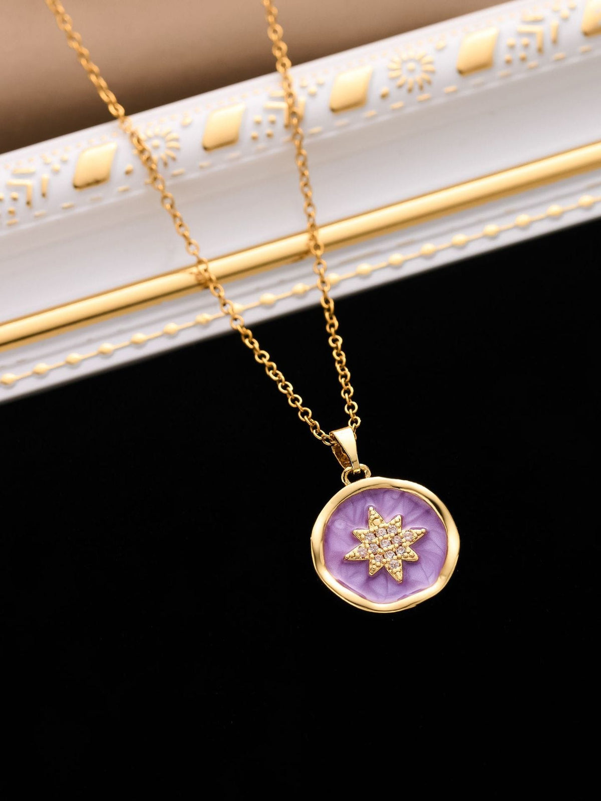 Purple Round Necklace