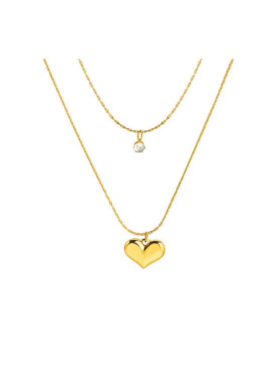 Layered Heart Necklace