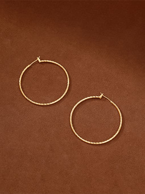 ROUND GOLDEN BRASS EARRINGS