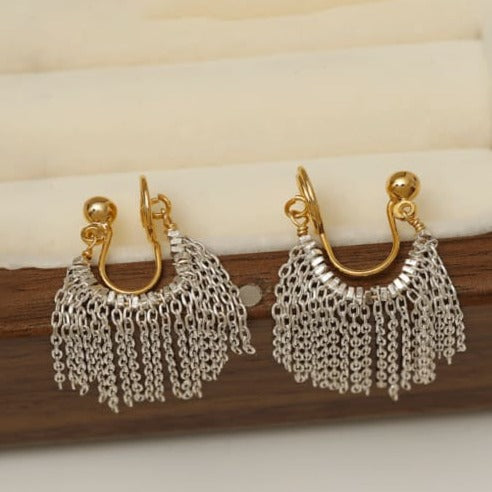 BRASS TASSEL HIP HOP EARRING