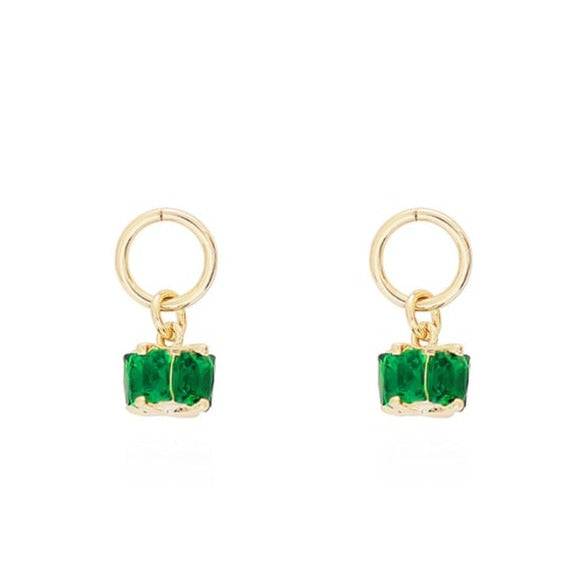 CUBIC ZIRCONIA GREEN EARRING