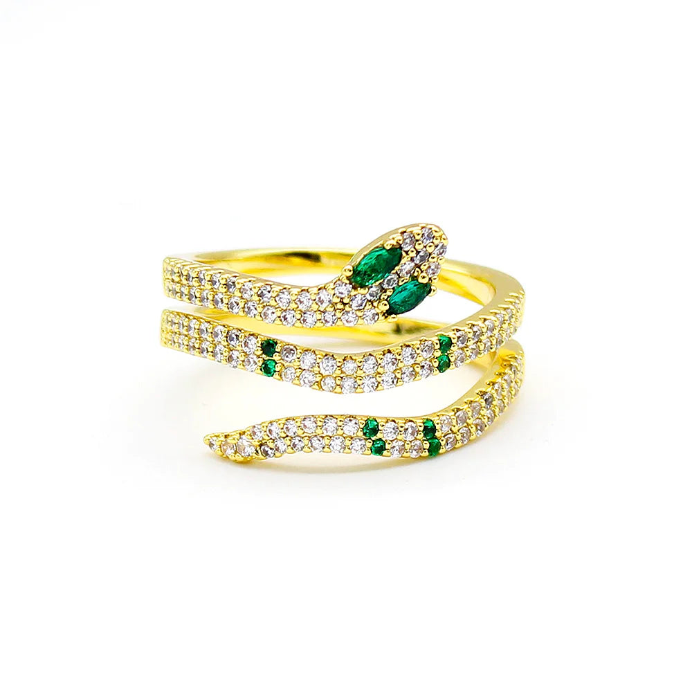 GREEN SNAKE RING
